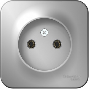 Изображение товара Розетка накладная без заземления (алюминий) Systeme Electric Blanca BLNRA000113