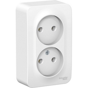 Изображение товара Розетка накладная двойная без заземления (белый) Systeme Electric Blanca BLNRA000221