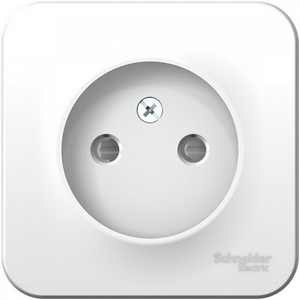 Изображение товара Розетка накладная без заземления со шторками (белый) Systeme Electric Blanca BLNRA001111