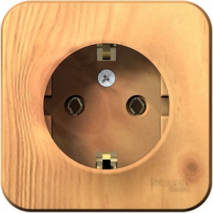 Изображение товара Розетка накладная с заземлением (ясень) Systeme Electric Blanca BLNRA010105