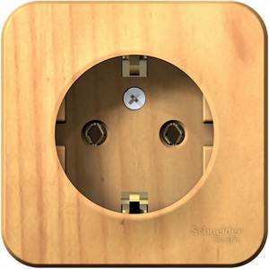 Изображение товара Розетка накладная с заземлением (ясень) Systeme Electric Blanca BLNRA010115