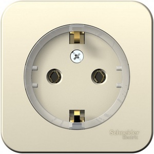Изображение товара Розетка накладная с заземлением (молочный) Systeme Electric Blanca BLNRA110112