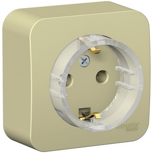 Изображение товара Розетка накладная с заземлением (бежевый) Systeme Electric Blanca BLNRA110117