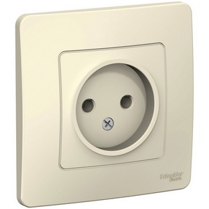 Изображение товара Розетка встраиваемая без заземления (молочный) Systeme Electric Blanca BLNRS000012