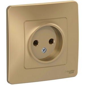 Изображение товара Розетка встраиваемая без заземления (титан) Systeme Electric Blanca BLNRS000014