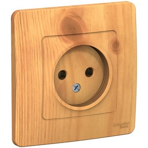 Изображение товара Розетка встраиваемая без заземления (ясень) Systeme Electric Blanca BLNRS000015