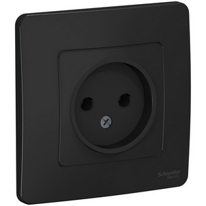 Изображение товара Розетка встраиваемая без заземления (антрацит) Systeme Electric Blanca BLNRS000016