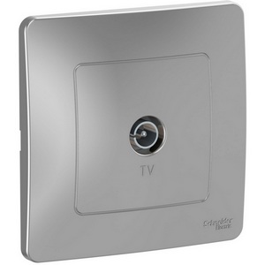 Изображение товара ТВ-розетка встраиваемая оконечная (алюминий) Systeme Electric Blanca BLNTS000013