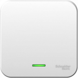 Изображение товара Выключатель накладной одноклавишный с подсветкой (белый) Systeme Electric Blanca BLNVA061111