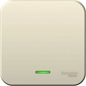 Изображение товара Выключатель накладной одноклавишный с подсветкой (молочный) Systeme Electric Blanca BLNVA061112