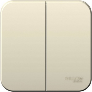 Изображение товара Выключатель накладной двухклавишный (молочный) Systeme Electric Blanca BLNVA065002