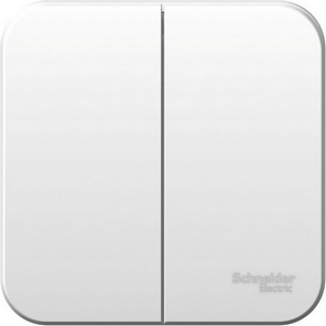 Изображение товара Выключатель накладной двухклавишный (белый) Systeme Electric Blanca BLNVA065011