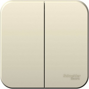 Изображение товара Выключатель накладной двухклавишный (молочный) Systeme Electric Blanca BLNVA065012