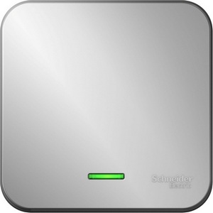 Изображение товара Выключатель накладной одноклавишный с подсветкой (алюминий) Systeme Electric Blanca BLNVA101103