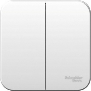 Изображение товара Выключатель накладной двухклавишный (белый) Systeme Electric Blanca BLNVA105011