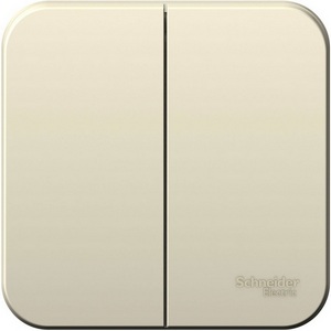 Изображение товара Выключатель накладной двухклавишный (молочный) Systeme Electric Blanca BLNVA105012