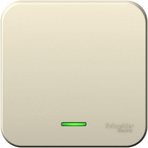 Изображение товара Выключатель накладной одноклавишный с подсветкой (молочный) Systeme Electric Blanca BLNVA106112