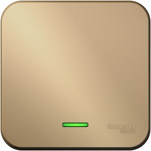 Изображение товара Выключатель накладной одноклавишный с подсветкой (титан) Systeme Electric Blanca BLNVA106114