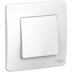 Изображение товара Выключатель встраиваемый одноклавишный (белый) Systeme Electric Blanca BLNVS006101