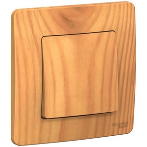 Изображение товара Выключатель встраиваемый одноклавишный (ясень) Systeme Electric Blanca BLNVS010105