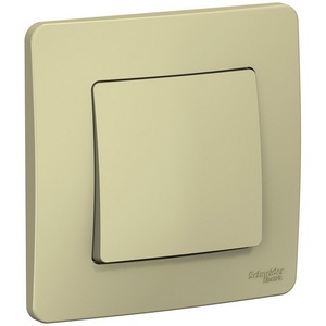 Изображение товара Выключатель встраиваемый одноклавишный (бежевый) Systeme Electric Blanca BLNVS010107