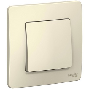 Изображение товара Выключатель встраиваемый одноклавишный (молочный) Systeme Electric Blanca BLNVS010602