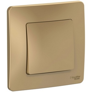 Изображение товара Выключатель встраиваемый одноклавишный (титан) Systeme Electric Blanca BLNVS010604