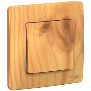 Изображение товара Выключатель встраиваемый одноклавишный (ясень) Systeme Electric Blanca BLNVS010605