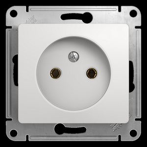 Изображение товара Розетка встраиваемая без заземления (белый) Systeme Electric Glossa GSL000141