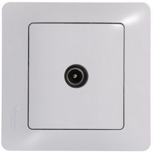 Изображение товара ТВ-розетка встраиваемая проходная (белый) Systeme Electric Glossa GSL000192