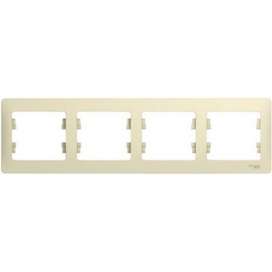 Изображение товара Рамка на 4 поста (бежевый) Systeme Electric GSL000204