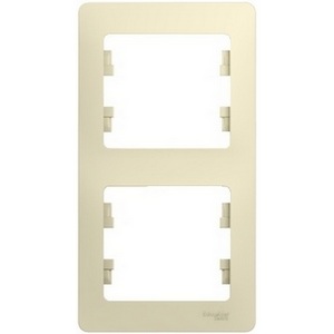 Изображение товара Рамка на 2 поста (бежевый) Systeme Electric GSL000206