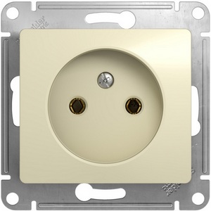 Изображение товара Розетка встраиваемая без заземления (бежевый) Systeme Electric Glossa GSL000241