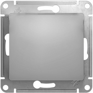 Изображение товара Выключатель встраиваемый одноклавишный (алюминий) Systeme Electric GSL000361