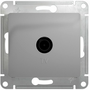 Изображение товара ТВ-розетка встраиваемая проходная (алюминий) Systeme Electric Glossa GSL000392