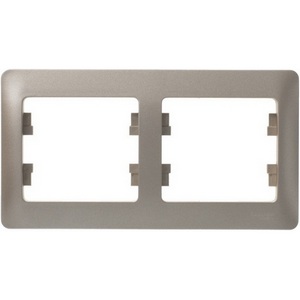 Изображение товара Рамка на 2 поста (титан) Systeme Electric GSL000402