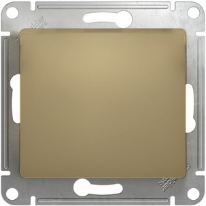 Изображение товара Выключатель встраиваемый одноклавишный (титан) Systeme Electric GSL000411