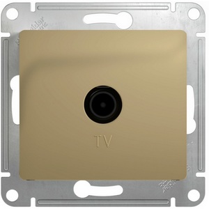 Изображение товара ТВ-розетка встраиваемая оконечная (титан) Systeme Electric Glossa GSL000491