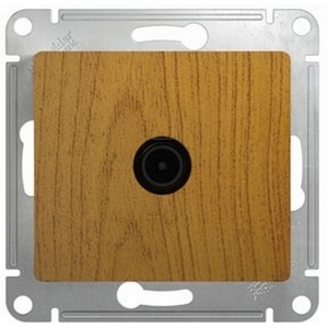 Изображение товара ТВ-розетка встраиваемая проходная (дуб) Systeme Electric Glossa GSL000592