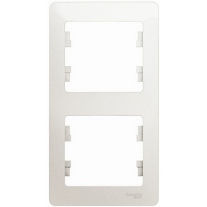 Изображение товара Рамка на 2 поста (перламутровый) Systeme Electric Glossa GSL000606