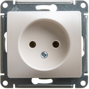 Изображение товара Розетка встраиваемая без заземления (перламутровый) Systeme Electric Glossa GSL000641