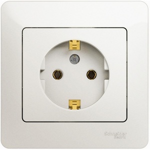 Изображение товара Розетка встраиваемая с заземлением (перламутровый) Systeme Electric Glossa GSL000642