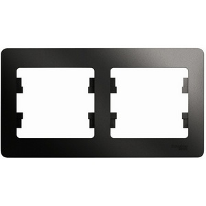 Изображение товара Рамка на 2 поста (антрацит) Systeme Electric Glossa GSL000702