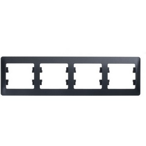 Изображение товара Рамка на 4 поста (антрацит) Systeme Electric Glossa GSL000704