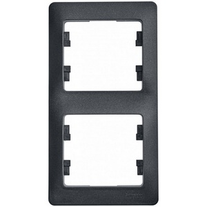 Изображение товара Рамка на 2 поста (антрацит) Systeme Electric Glossa GSL000706
