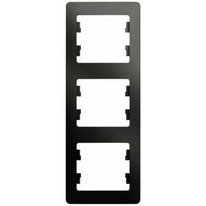 Изображение товара Рамка на 3 поста (антрацит) Systeme Electric Glossa GSL000707