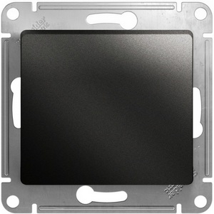 Изображение товара Выключатель встраиваемый одноклавишный (антрацит) Systeme Electric Glossa GSL000711