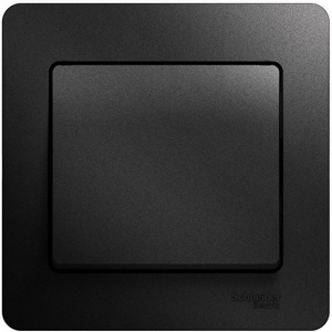 Изображение товара Выключатель встраиваемый одноклавишный (антрацит) Systeme Electric Glossa GSL000712