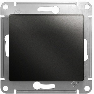 Изображение товара Выключатель встраиваемый одноклавишный (антрацит) Systeme Electric Glossa GSL000761