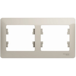 Изображение товара Рамка на 2 поста (молочный) Systeme Electric Glossa GSL000902
